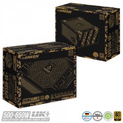 منبع تغذیه کامپیوتر گرین مدل GP650A UK Plus