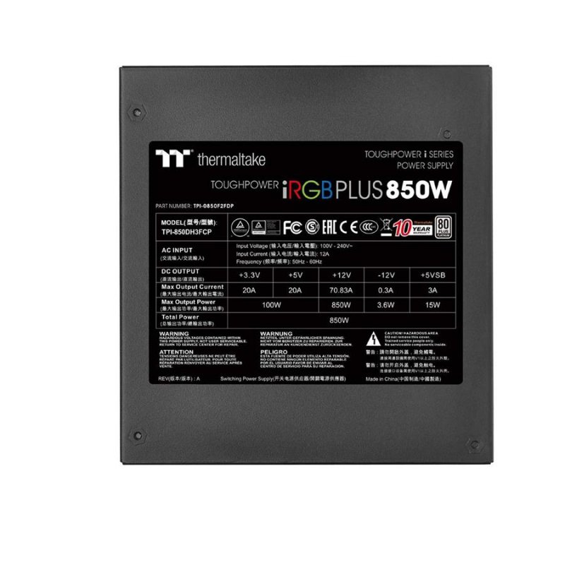 پاور ترمالتیک مدل Toughpower iRGB PLUS با توان 850 وات