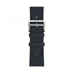 اپل واچ سری 3 سلولار مدل هرمس 42mm بدنه استیل با بند چرم تک حلقه ای Indigo Swift