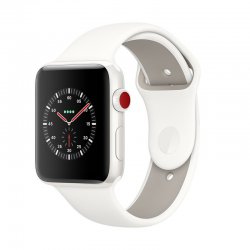 اپل واچ سری 3 سلولار مدل ادیشن 42mm بدنه سرامیک سفید با بند اسپرت سفید