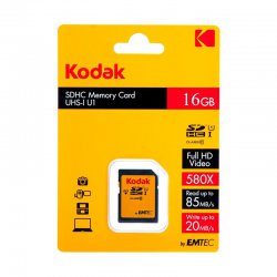 کارت حافظه کداک مدل SDHC کلاس 10 استاندارد UHS_I U1 85mp ظرفیت 16 گیگابایت