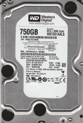 هارد اینترنال وسترن دیجیتال بلک مدل WD7501AALS با ظرفیت 750 گیگابایت
