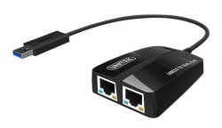 کارت شبکه USB ۳.۰ به Gigabit Ethernet دوتایی یونیتک مدل Y_۳۴۶۳