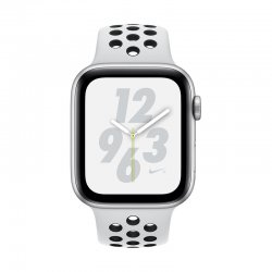 اپل واچ سری 4 مدل Nike Plus 40mm بدنه آلومینیوم به رنگ نقره ای با بند سیلیکونی