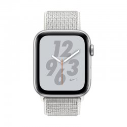اپل واچ سری 4 مدل Nike Plus 44mm بدنه آلومینیوم به رنگ نقره ای با بند لوپ صدفی
