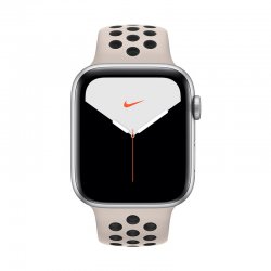 اپل واچ سری 5 مدل 44mm بدنه آلومینیوم به رنگ نقره ای با بند Nike Sport
