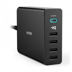 شارژر دیواری انکر مدل A2053 Power Port Plus 5 USB C به همراه USB Power delivery