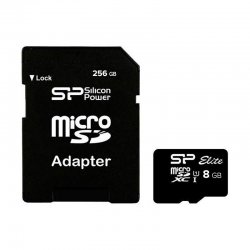 کارت حافظه MicroSDHC سیلیکون پاور مدل Elite کلاس 10 استاندارد UHS_I U1 با سرعت 85mb وظرفیت 8 گیگابایت